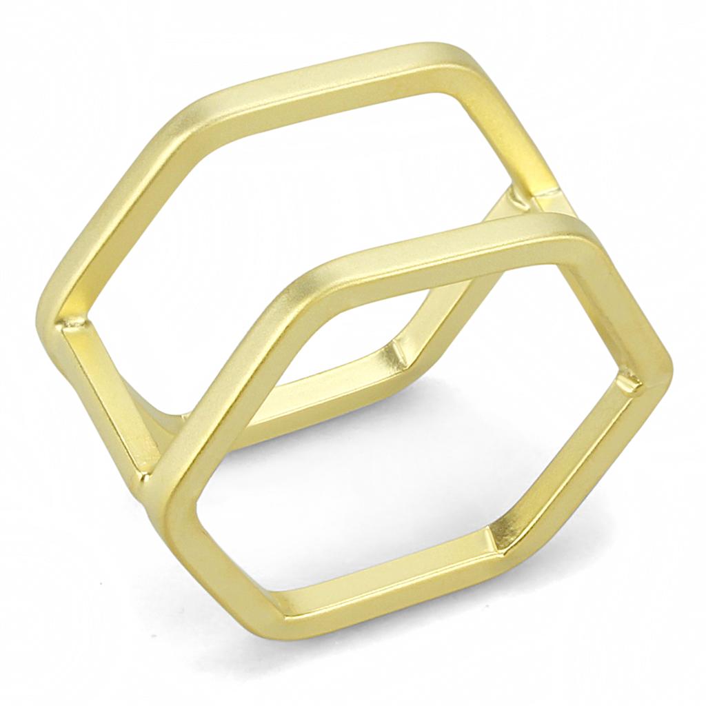 JCE4264 Matte Gold Brass Ring with No Stone